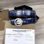 Stefano Ricci Replica Stainless Steel Buckle Blue Leather Belt